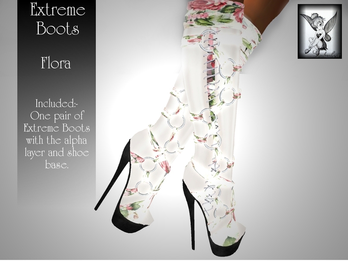~TB~ Extreme Ladies Fetish Boots - Flora Silk