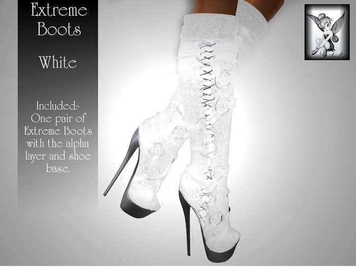 ~TB~ Extreme Ladies Fetish Boots - White