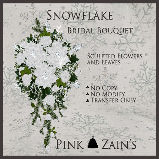 Snowflake Bridal Bouquet - White [Box]