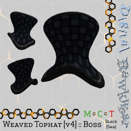 .:D:.:R:. Weaved Tophat [v4] :: Boss :: Black [Sm]