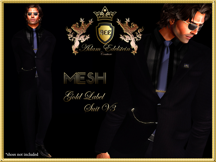 !AEC! Gold Label Suit Version 3 - Blue Wool Formal
