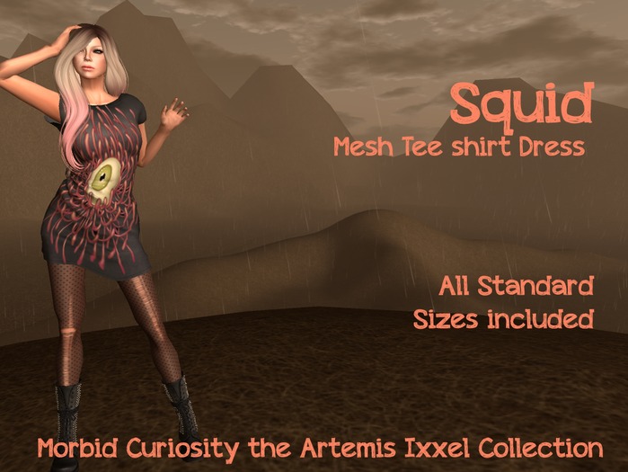 Morbid Curiosity Squid Tee Shirt Dress