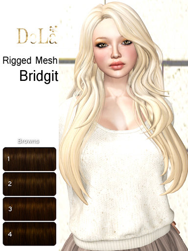 =DeLa*= Mesh Hair "Bridgit" Browns