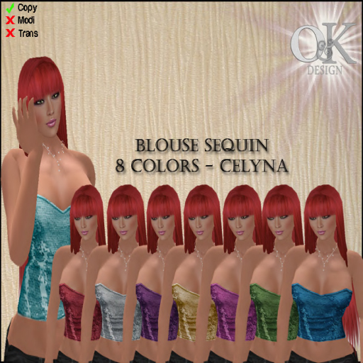 *FREE* {O&K}DESIGN - Blouse Sequin 8 Colors - Celyna