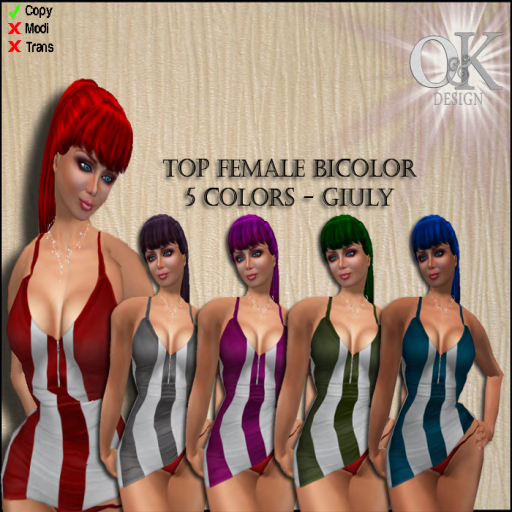 *FREE* {O&K}DESIGN -  Top Female Bicolor  5 Colors - Giuly