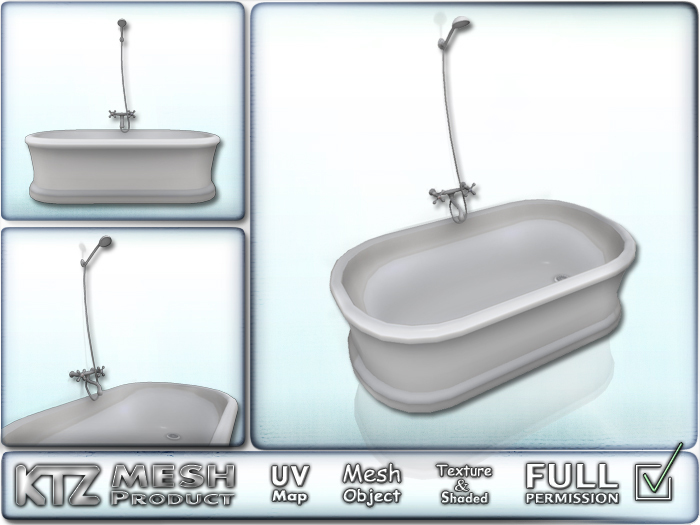 Mesh object - Full Permission ! Bathtub, 5Prims!