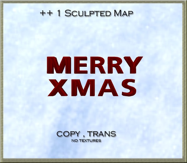 ++ Sculpted Merry Christmas