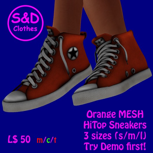 S&D HiTop Sneakers Mesh Orange