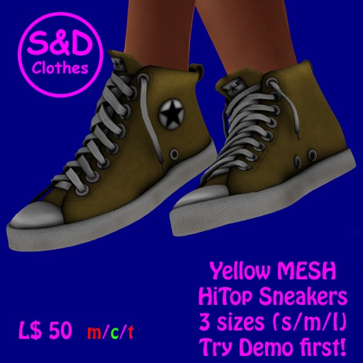 S&D HiTop Sneakers Mesh Yellow