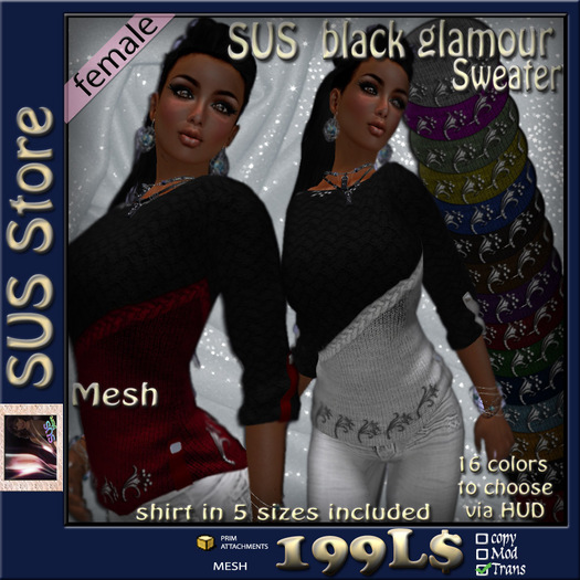 SUS black glamour sweater