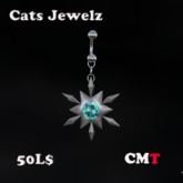 Star Belly Jewel - Pale blue