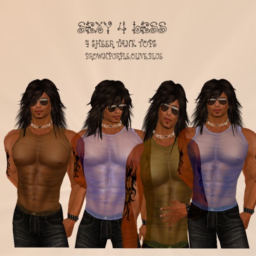 S4L 4 SHEER TANK TOPS