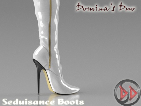 white latex booties