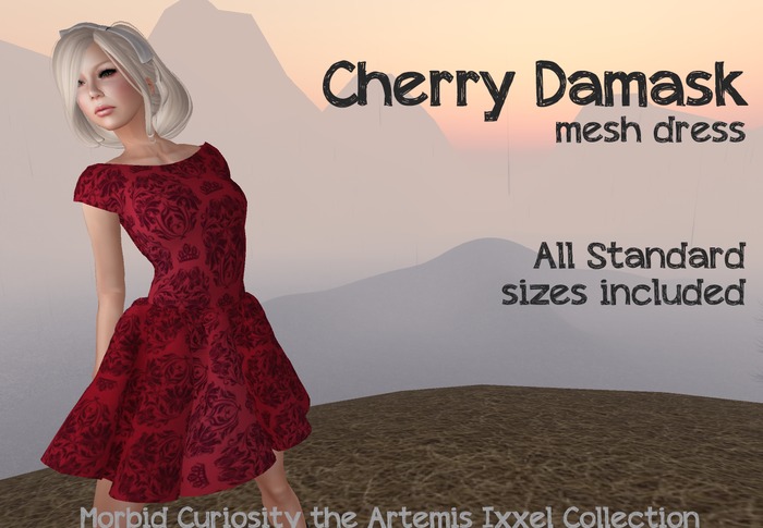 Morbid Curiosity Damask Cherry Dress