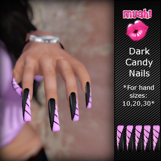 Muah! Dark Candy Nails