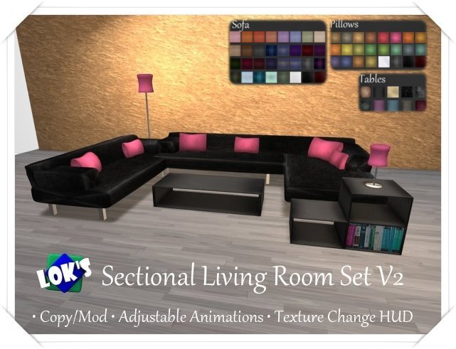 *Lok's* Sectional Living Room Set V2 (Texture Change)