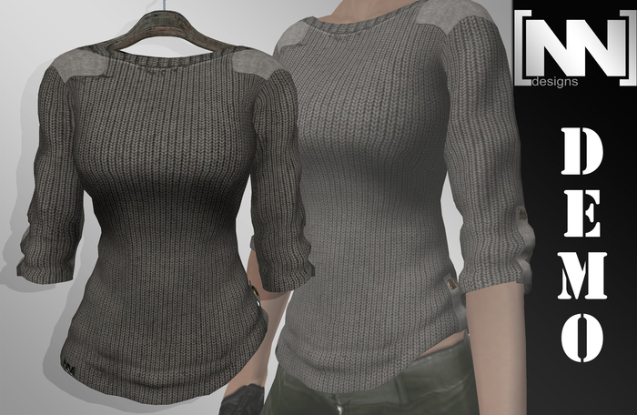 [nn] -Mesh Army Sweater -DEMO