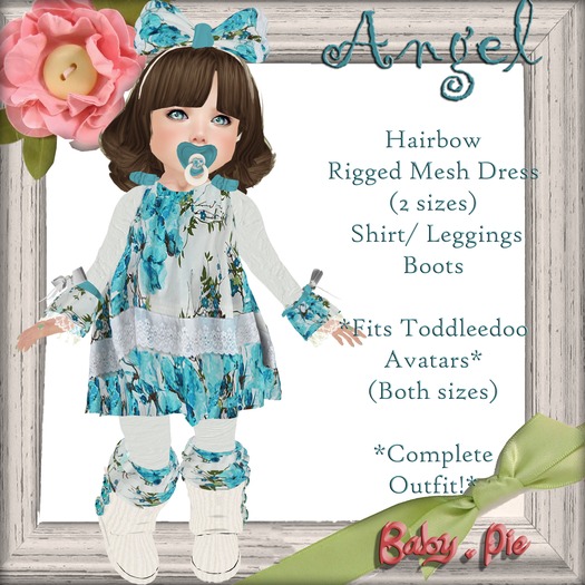 *Baby Pie* Angel Toddleedoo Rigged Mesh Outfit
