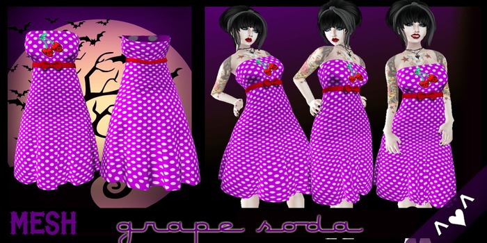 ^v^DRBC^v^Grape Soda Retro Dress