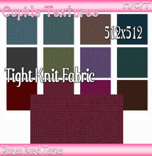 *Cupids Textures * 12 TIGHT KNIT FABRIC