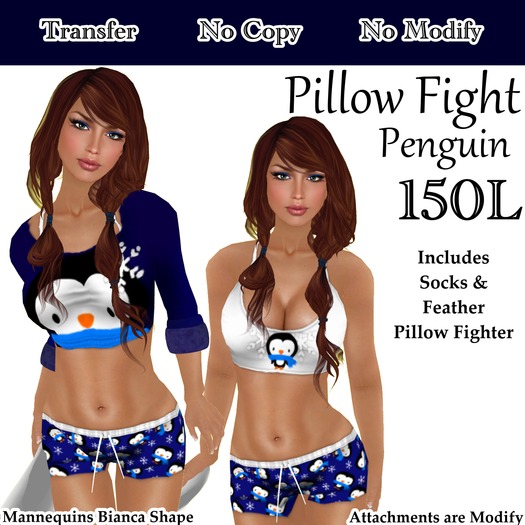 Short & Sweet Pillow Fight Penguin