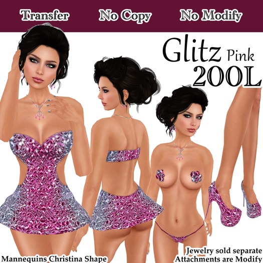 Short & Sweet Glitz Pink