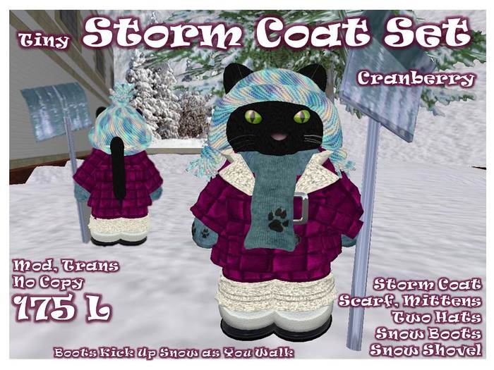 Tiny Storm Coat Set Cranberry