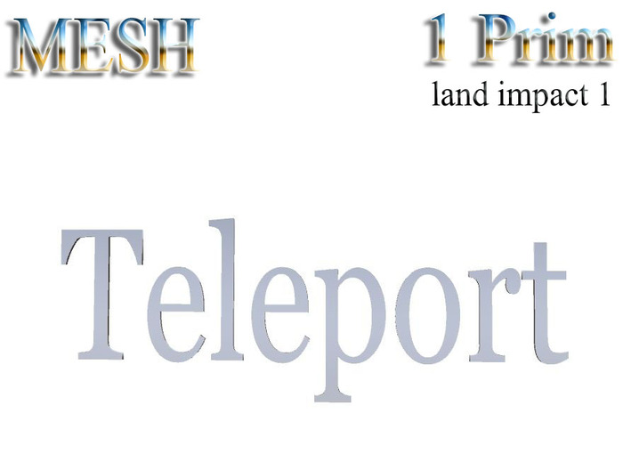 Second Life Marketplace - T-3D Creation [Teleport] MESH - Full Perm