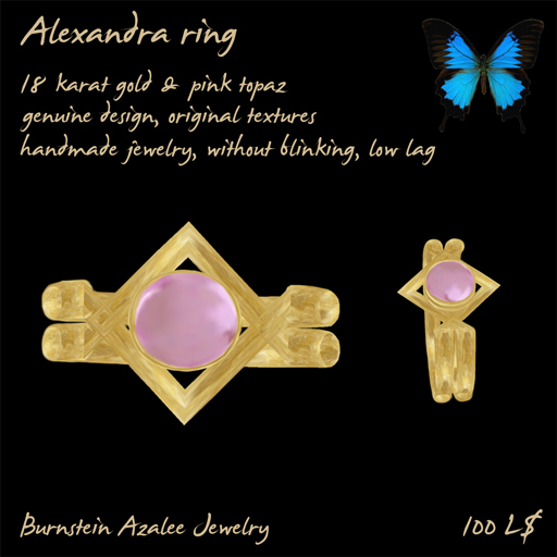 Alexandra ring - pink topaz
