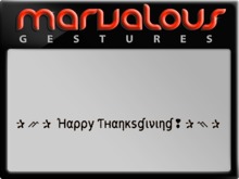 HAPPY THANKSGIVING! GESTURE