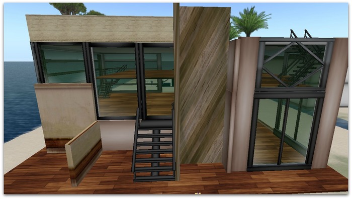 Modern home with pool top roof