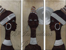African Trio Wall Art