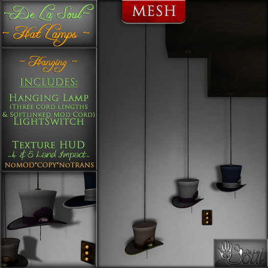 DLS~ Tophat Lamps - Hanging