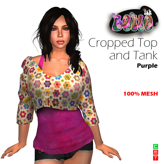 BOHOish Top and Tank PURPLE