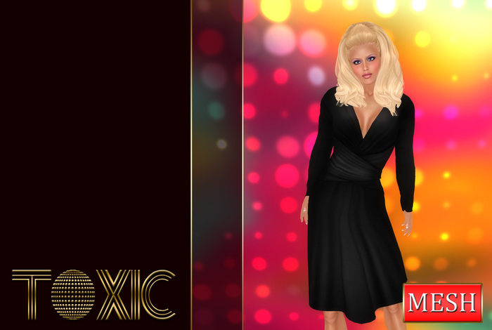 *TOXIC* KM Wrap Dress BLACK