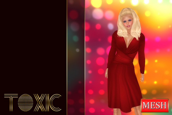 *TOXIC* KM Wrap Dress RED