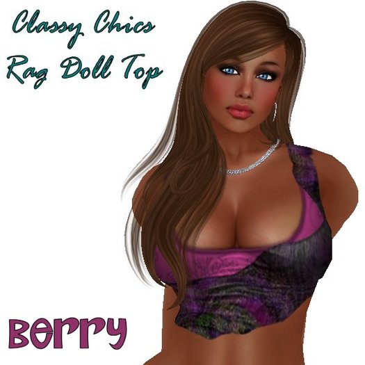 Classy Chics - Rag Doll Top - Berry - Promotion - Sample - Almost Free - 10L