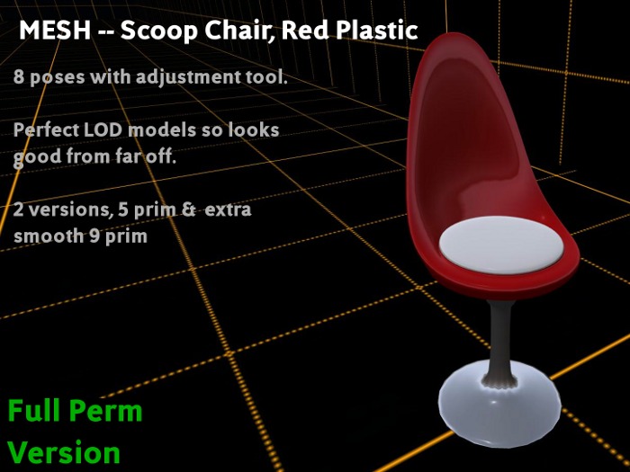 Mesh Scoop Chair red CMT