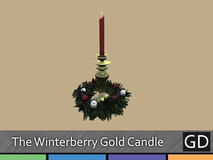 Winterberry Candle Gold
