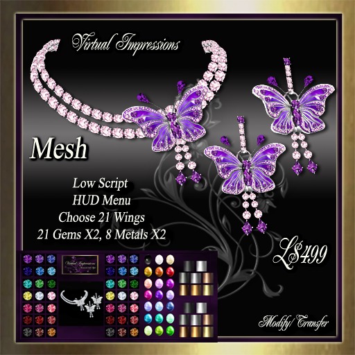 Virtual Impressions Painted Lady Texture Change Jewelry