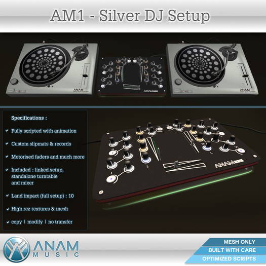 ANAM - AM1 Silver DJ Setup