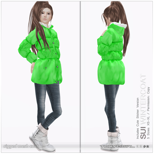 Tokyo.Girl - Wintercoat Sui Lime /mesh