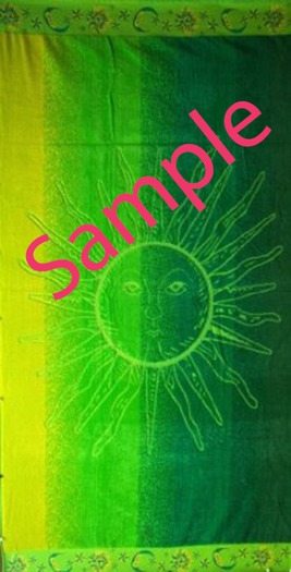 Beach Towel Green Sun(boxed)