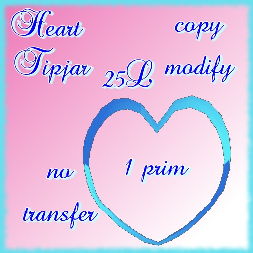 Rotating Heart Tipjar (blue)