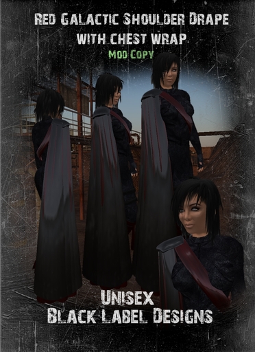 Galactic Red Shoulder Cape