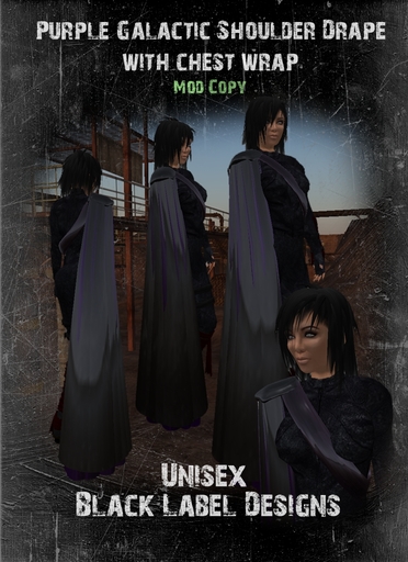 Galactic Purple Shoulder cape