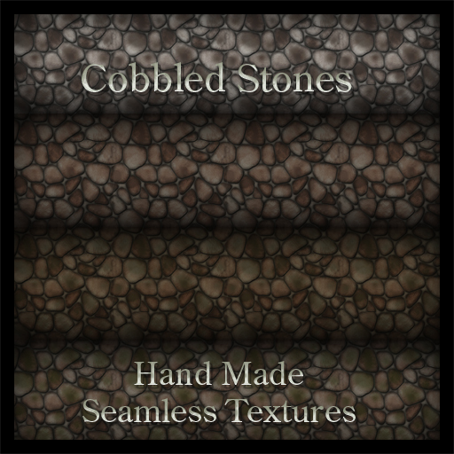 Cobbled Stone Textures - Full perm, handmade, seamless textures