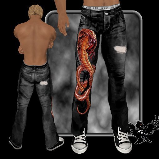 -ATD- snake print jeans copy/mod