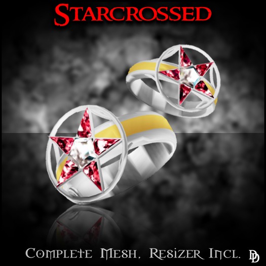 Dare Designs:  Starcrossed ring set - platinum/diamond