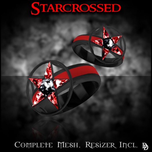 Dare Designs:  Starcrossed ring set - Vampire edition